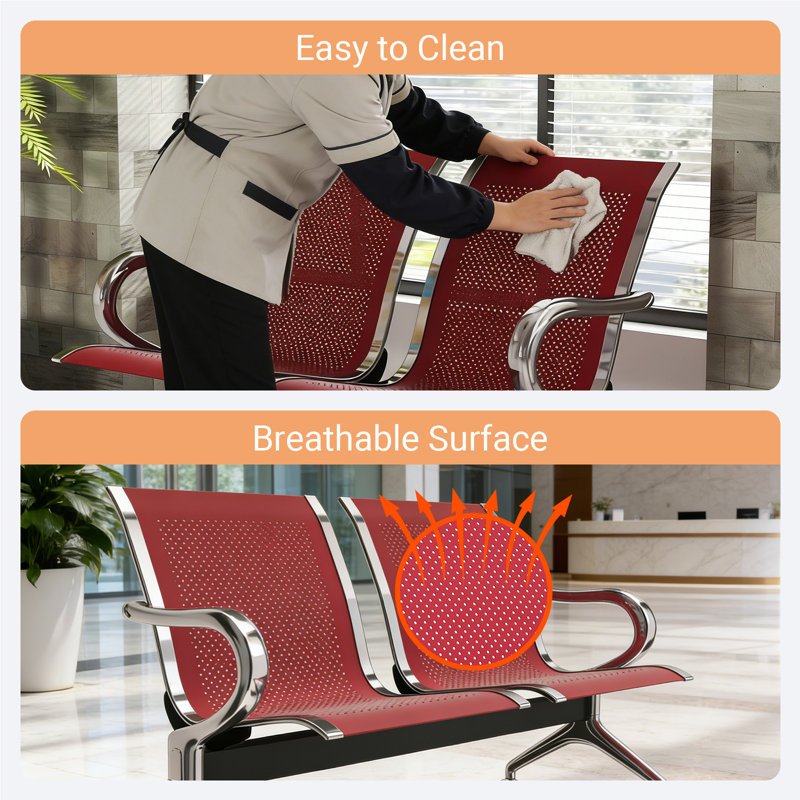 Fauteuil de salle à manger Kinfant, Rouge