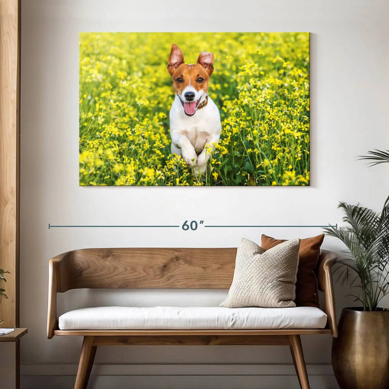 Happy Jack Russell, 32" H x 48" W