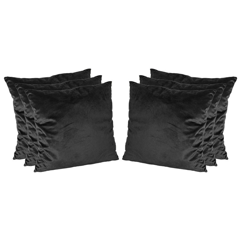 Square Scatter Cushion with Filling, Black