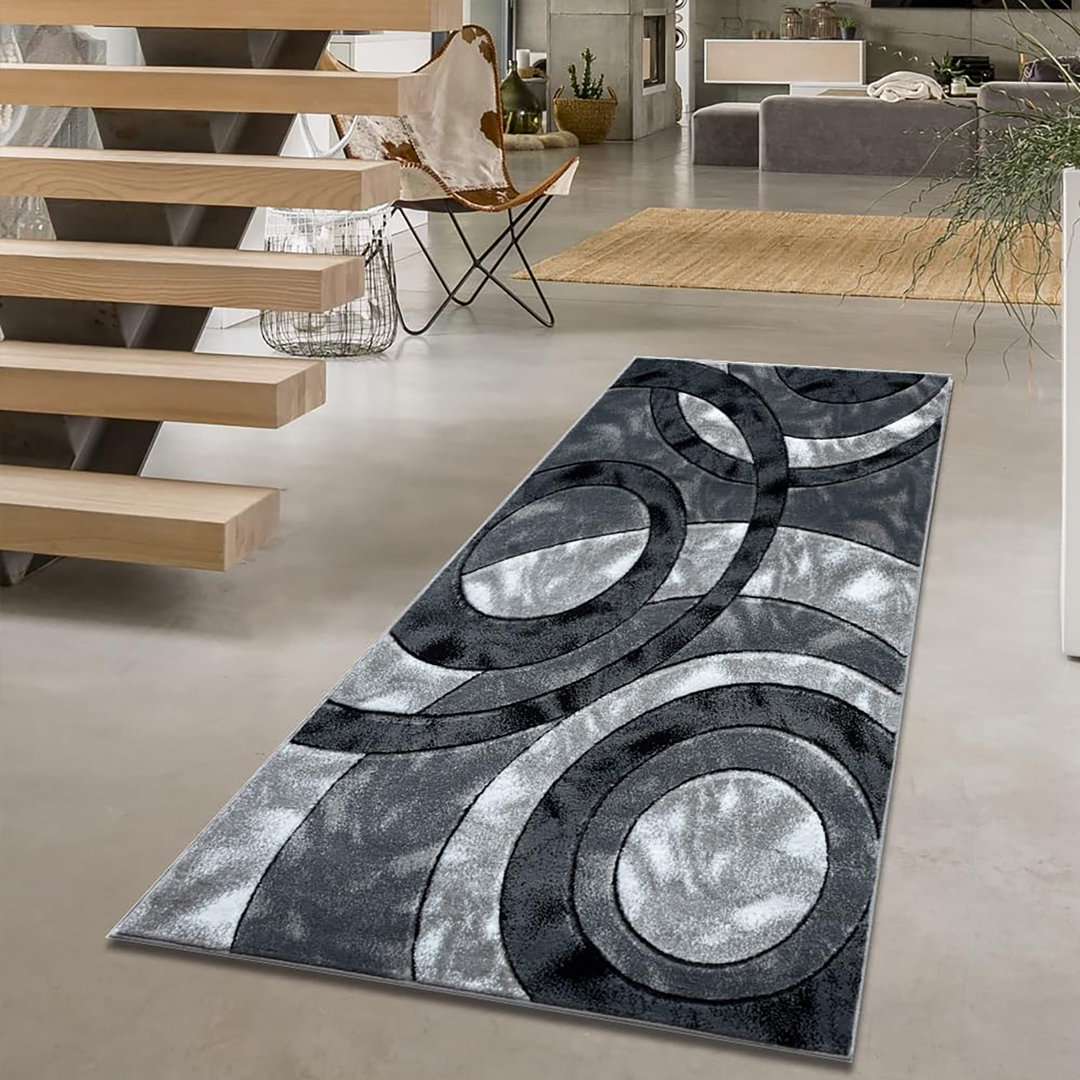 Geometric Shapes Flatweave 80cm X 150cm Area Rug