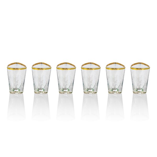 Hammered 8 oz. Glassware Set (Set of 4) Everly Quinn