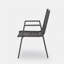 Chaise de salle à manger d'extérieur moderne en aluminium avec siège en corde (ensemble de 2), gris et gris foncé