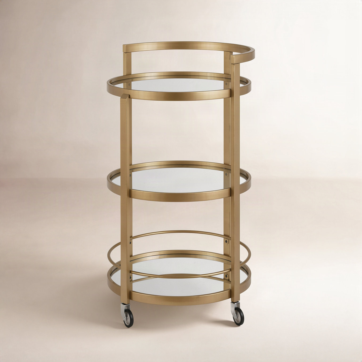 Hause Metal Bar Cart, Brass
