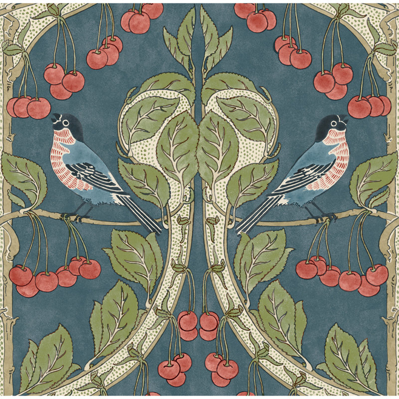 2'9" L x 27.58" W Wallpaper Roll, Indigo