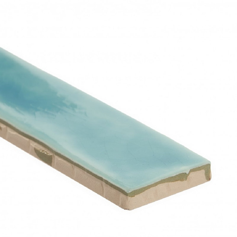 Carrelage mural en céramique craquelé 2 po x 20 po Capetown (20 pièces / 5,38 pieds carrés / caisse), Turquoise