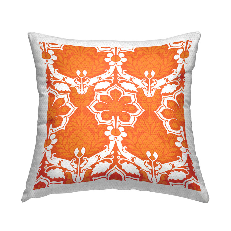 Damask Outdoor Throw Pillow