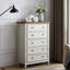 Armoire moderne 5 tiroirs beige - option de rangement polyvalente