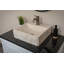 Lavabo de salle de bain vasque rectangulaire en marbre ivoire / gris 16,5 po Eden Bath