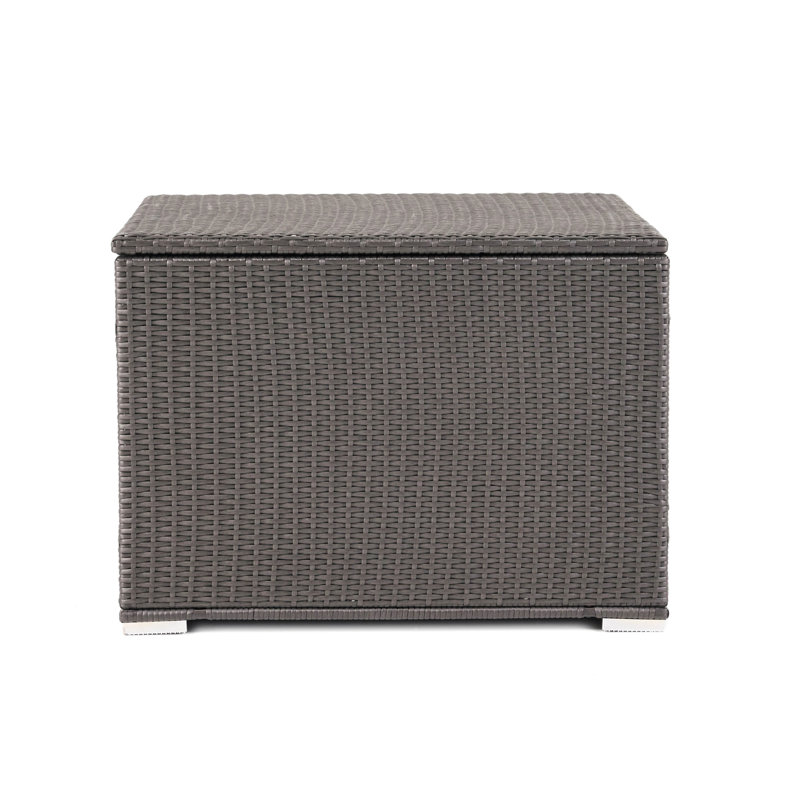 Grey Outdoor Storage With Robust Iron Support, 34 In. Depth X Width 24.82 Height, Patio Helper Box - And Frame, In., Addition