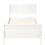 Structure de lit simple en bois massif - blanc avec tête et plateforme et tête de lit