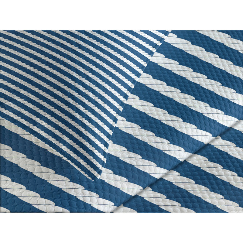 White Quilted King Bedspread Set with Pillow Shams