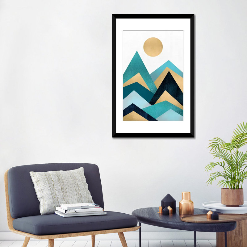 «Waves Canvas», impression sur toile tendue, H 24 po x l 16 po x P 1 po, Papier avec cadre noir, Blanc