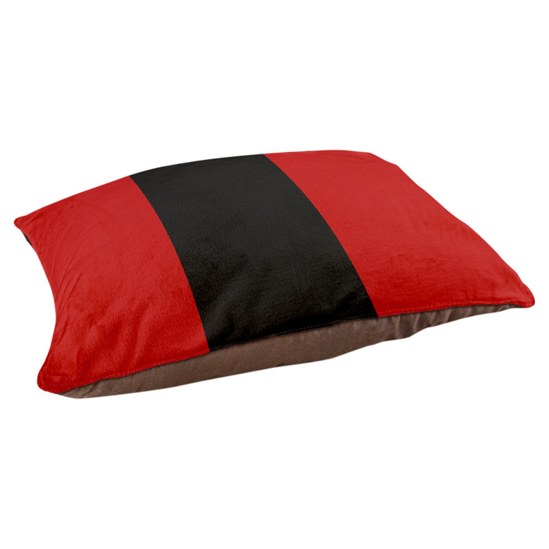 Coussin Ohio Football, Très grand (l 50 po x P 40 po x H 7 po), Écarlate / Noir