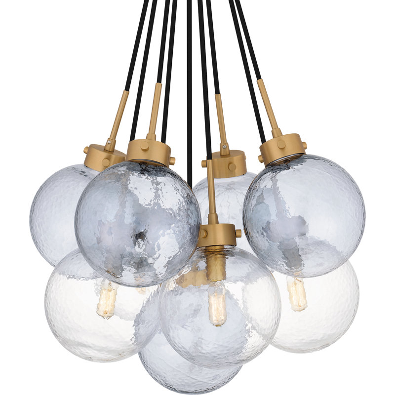 Lieselene 4-Light Brushed Weathered Brass Pendant Light