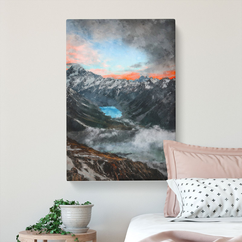 Mount Cook New Zealand - Wrapped Canvas, 76cm H x 50cm W x 3cm D