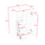 Meuble-lavabo compact de 24 pouces avec lavabo en céramique intégré et 3 tiroirs à fermeture en douceur-130183126