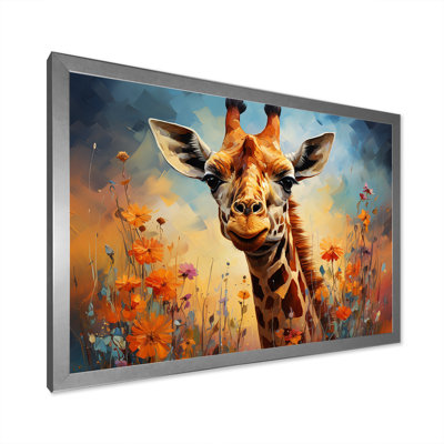 Girafe brune expressionniste - impression
