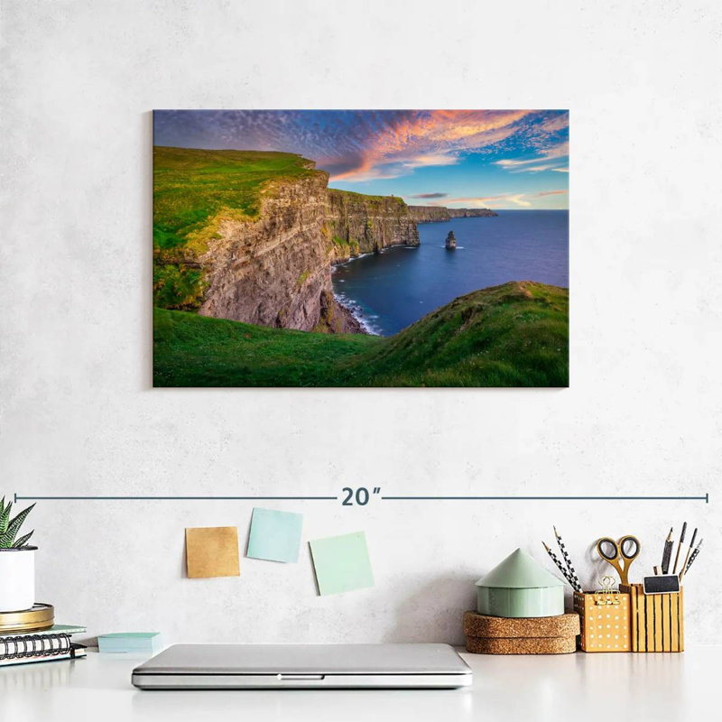 Ravi Cliffs Of Moher At Sunset, 8" H x 12" W