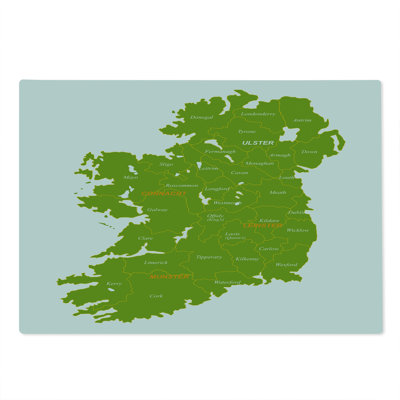 East Urban Home Glass Ireland Map Cutting Board
