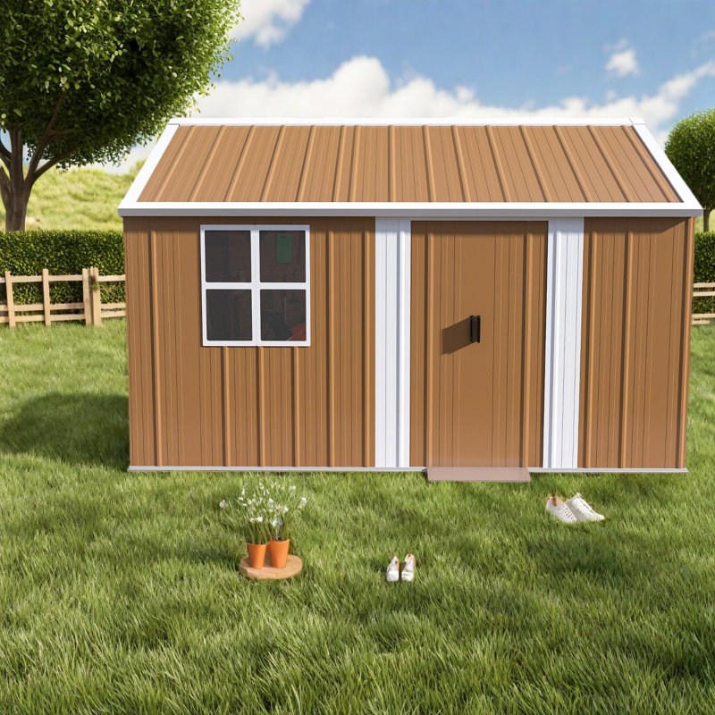 Spacieuse remise en métal robuste, structure en acier durable, rangement de jardin moderne