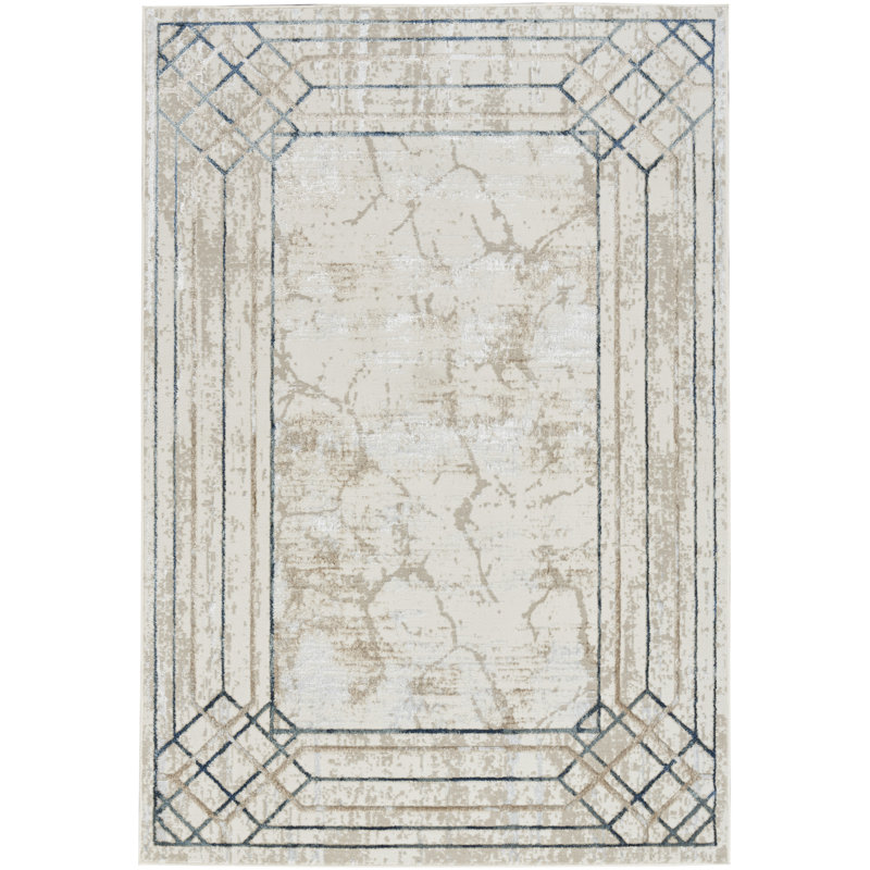 Tapis ivoire / taupe Glitz, Rectangle 3 pi 11 po x 5 pi 11 po