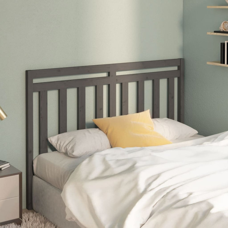 Mehta Solid Wood Headboard, 156 x 100 cm, Grey