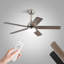 Ventilateur de plafond moderne à 5 pales avec lumière DEL et télécommande Derick-369074906-381123692