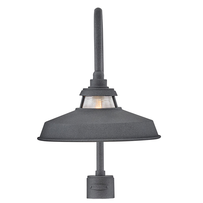 Troyer 1 - Light Pier Mount Lantern, Aged Zinc