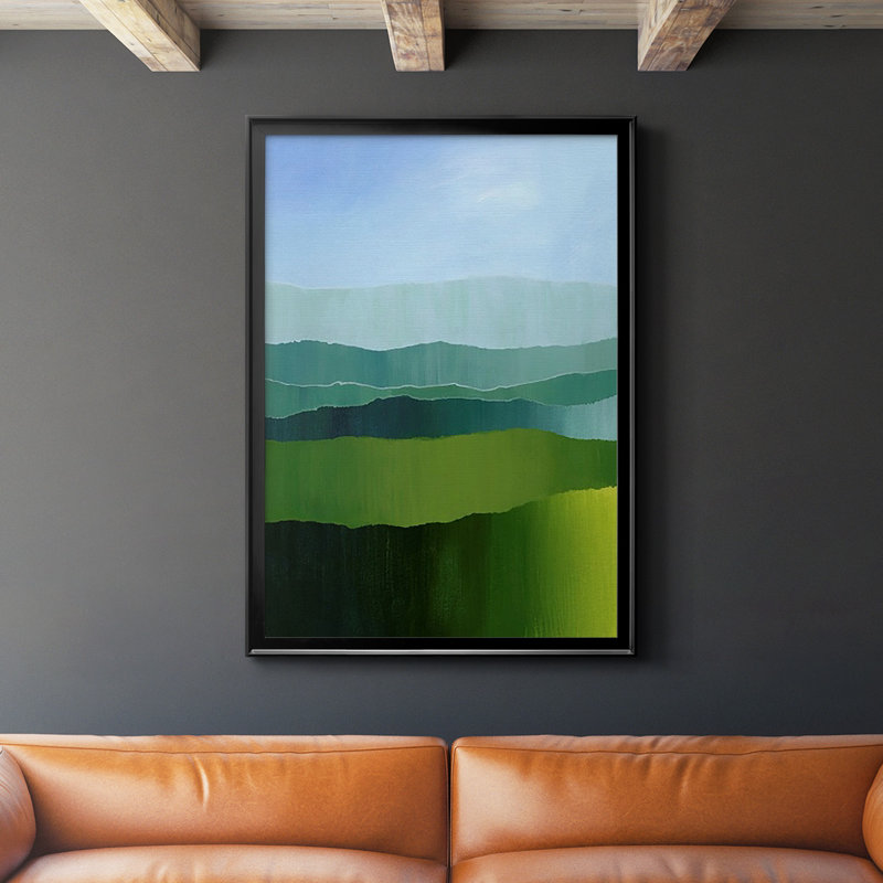 Blue Ridge Fade I - impression d'un seul cadre photo, H 42,5 po x l 30,5 po x P 1,25 po, Noir