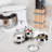 3 Grids 304 Stainless Steel Seasoning Containers Set With Lid Spoon And Tray, Condiment Jar Spice Container, Condiment Canisters Pots For Serving Sugar, Pepper, Salt, Spice