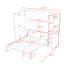 Lit escamotable avec garde-robe et tablette de rangement Murphy-1050556960-1050556961