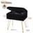 17.3" Faux Fur Vanity Stool with Storage, Metal Legs Dressing Bench for Bedroom-1270755162