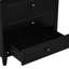 Table de chevet 3 - noir, bois de pin massif, rail coulissant en métal pour une transition en douceur, entièrement assemblé, armoire de rangement de chambre à coucher et de salon assemblée-73241542