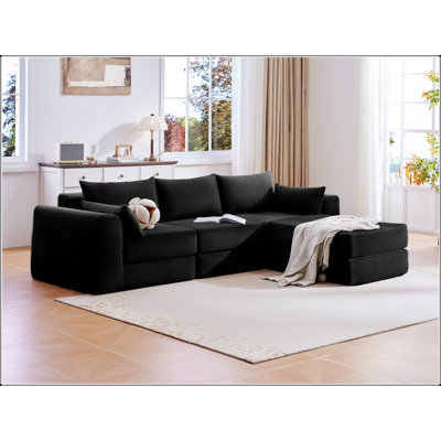 Ensemble de canapé modulaire rembourré modulaire avec configuration personnalisable et coussins moelleux pour des espaces de vie polyvalents