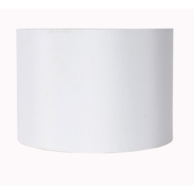 25 cm H Round Silk Pendant Shade ( Screw On ) in White