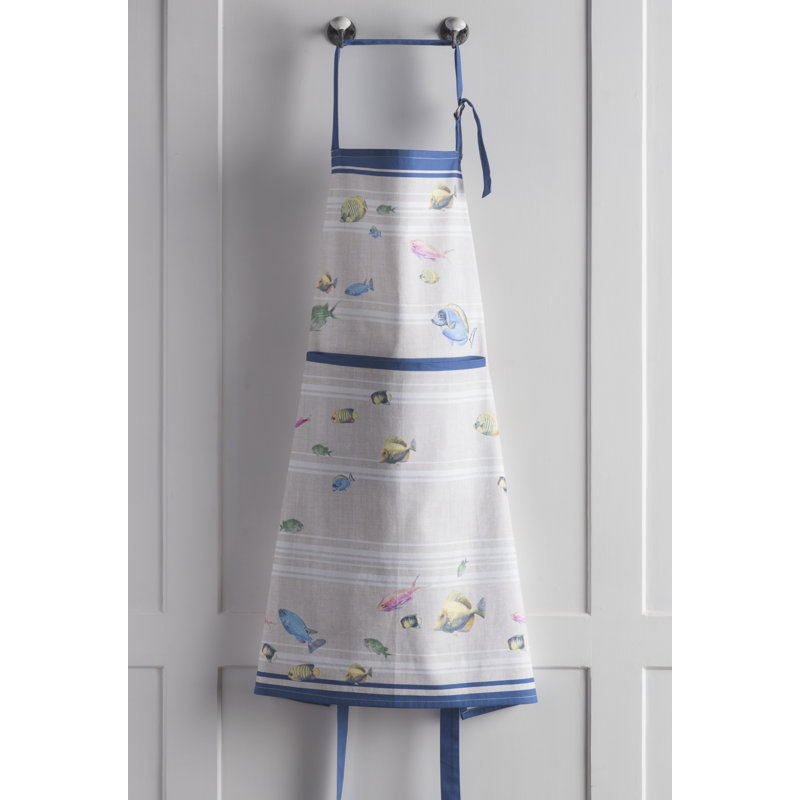 Maison d'Hermine Poisson 100% Cotton Apron - 27.5" x 31.5"