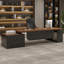 Bureau de direction brun en L en bois massif avec 3 tiroirs-117867041-117867046