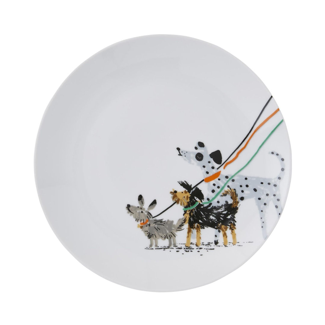 7,56 cm Salat- oder Dessertteller Dog Days aus Porzellan