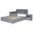 Wooden platform bed with Multi-functional Storage Space Nightstand and 2 Drawers-288221356