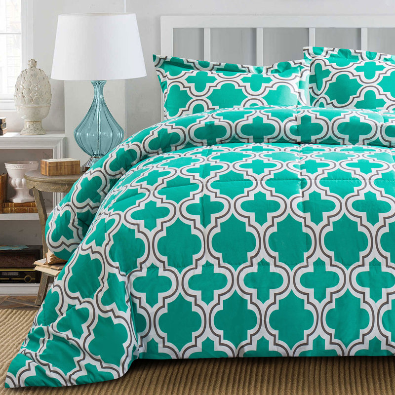 Teal Full Down Alternative Microfiber Comforter Set