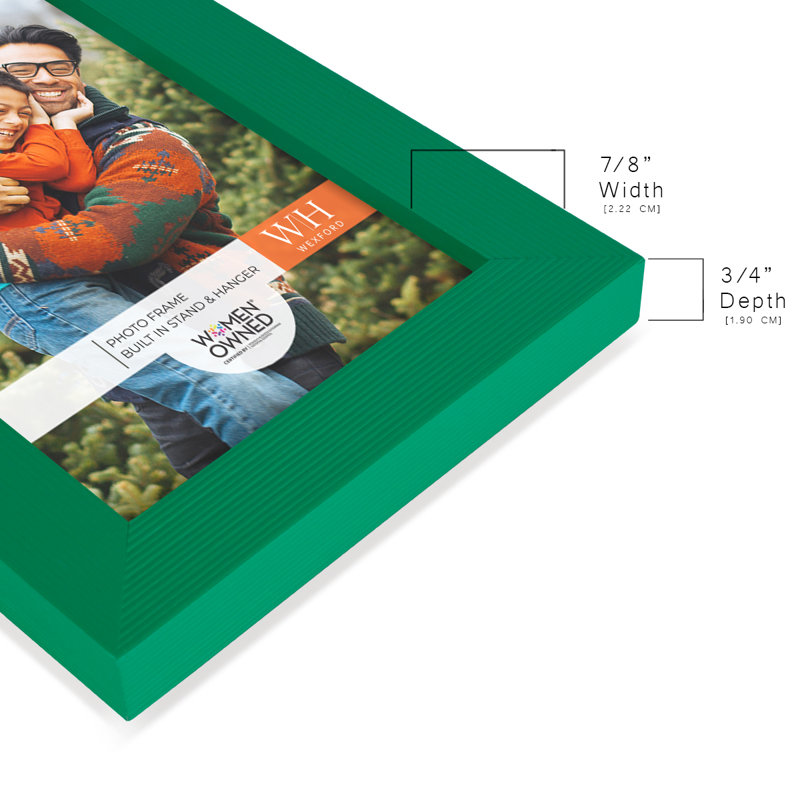Emerald Green Wood Tabletop Picture Frame with UV Glass