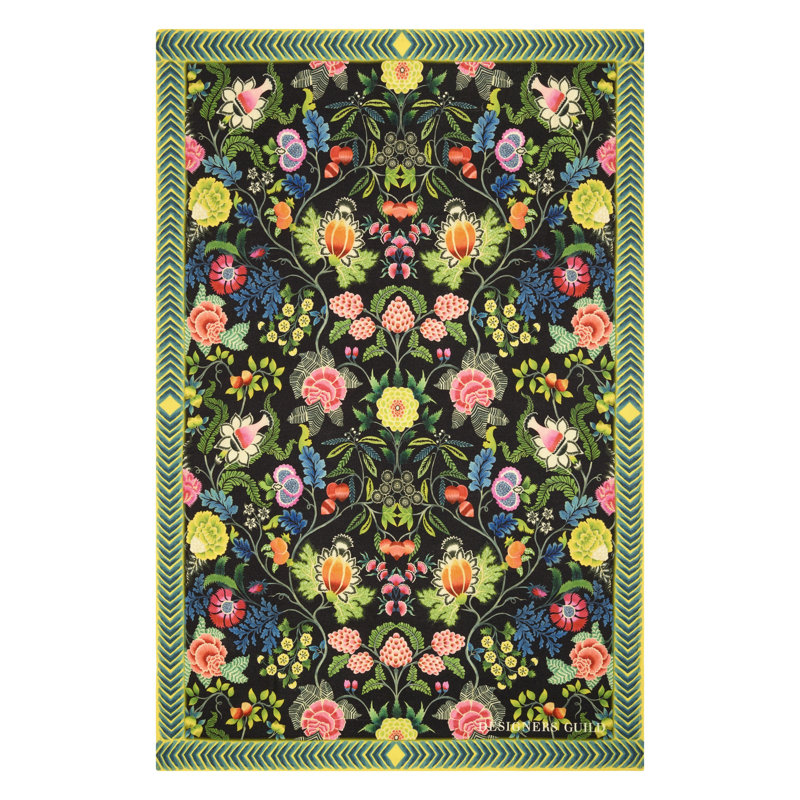 Brocart Decoratif Noir Throw