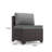 Kalinowski 3-Piece Outdoor Patio Furniture Set With Splash Proof Cushions Tempered Glass Coffee Table And Adjustable Feet Wicker Sofa With Seat Clips For Stability-109306389