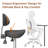 Ergonomic Saddle Stool with Premium Leather, Backrest Support, Rolling Casters, Easy to Assemble, Black-523224579