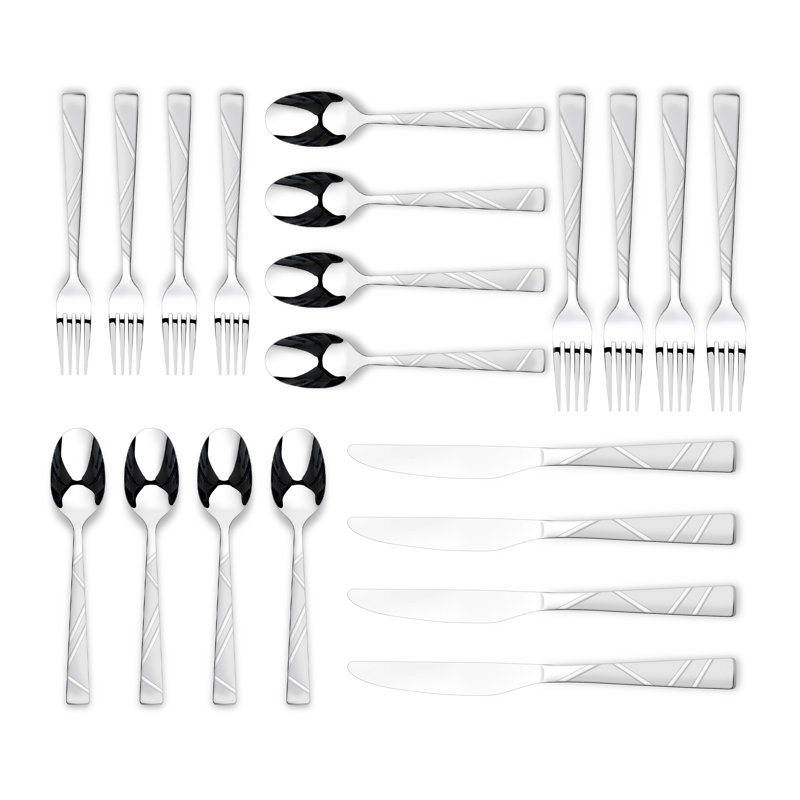 JONAH Sand Finish 20 Pieces Flatware Set