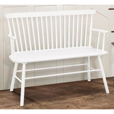 Casual White Spindle Back Arm Rest Chair, Design For Home Living Chair With And Rest, Wood Use