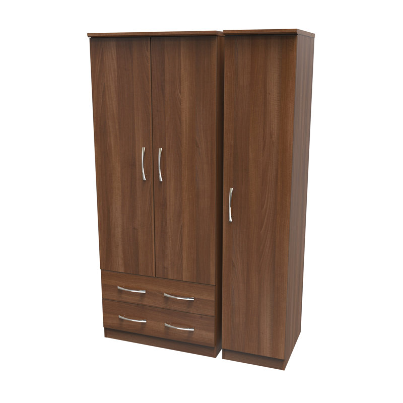 Tabathe Manufactured Wood Wardrobe, Noche Walnut