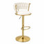 Swivel Upholstered Counter Stool with Metal Frame-955623302