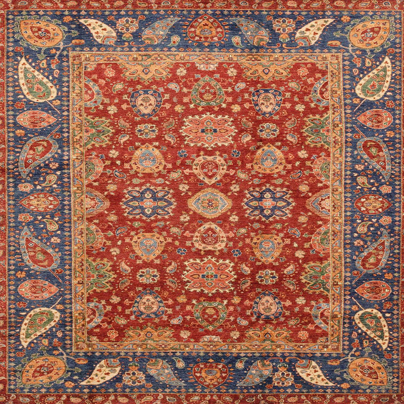 Tapis abstrait moderne 3720, Carré 8 pi