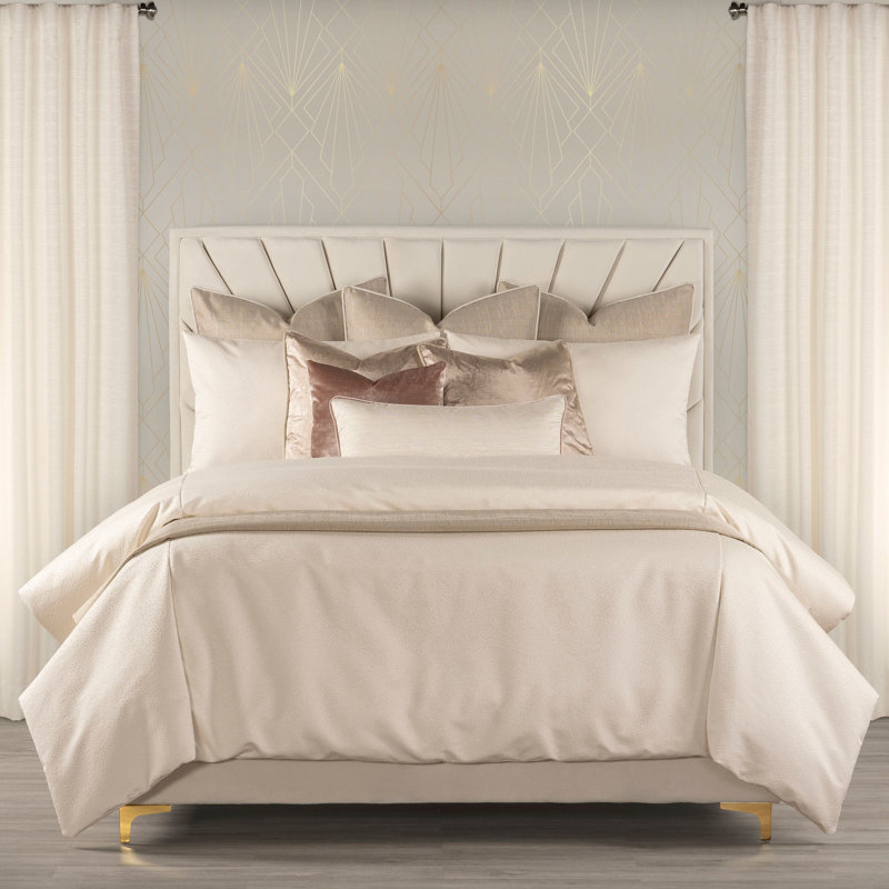 Besprinkled Pearl Duvet Cover & Insert Set, California King Duvet Cover + 2 King Shams, White